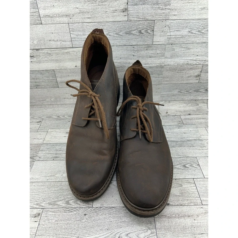 Clarks Signature Men Dark Brown Leather Chukka Ankle Boots 261833807110 Size 12M